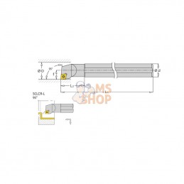 S08FSCLCR06; I TOOLS; Porte-plaquette dr. S-SCLCR95°; pièce detachée