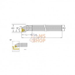 S20QSTFCR16; I TOOLS; Porte-plaquette dr. STFCR 90°; pièce detachée
