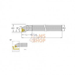 S25RSTFCR16; I TOOLS; Porte-plaquette dr. STFCR 90°; pièce detachée