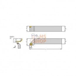 SSSCR1616H09; I TOOLS; Porte-plaquette dr. SSSCR 45°; pièce detachée