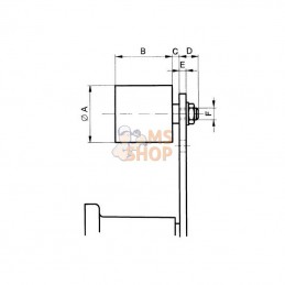 SR401040MET; ROSTA; Galet de serrage + Roulement; pièce detachée