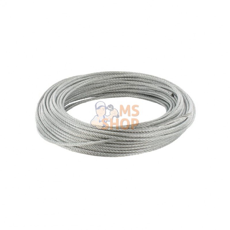 WR03030L; KRAMP; Câble en acier galvanisé 3 mm, 30m; pièce detachée WR03030L; KRAMP; Câble en acier galvanisé 3 mm, 30m; pièce detachée