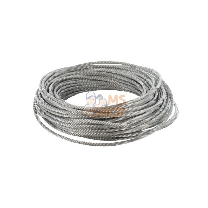 Câble en acier galvanisé 4 mm, 30m, KRAMP WR04030L