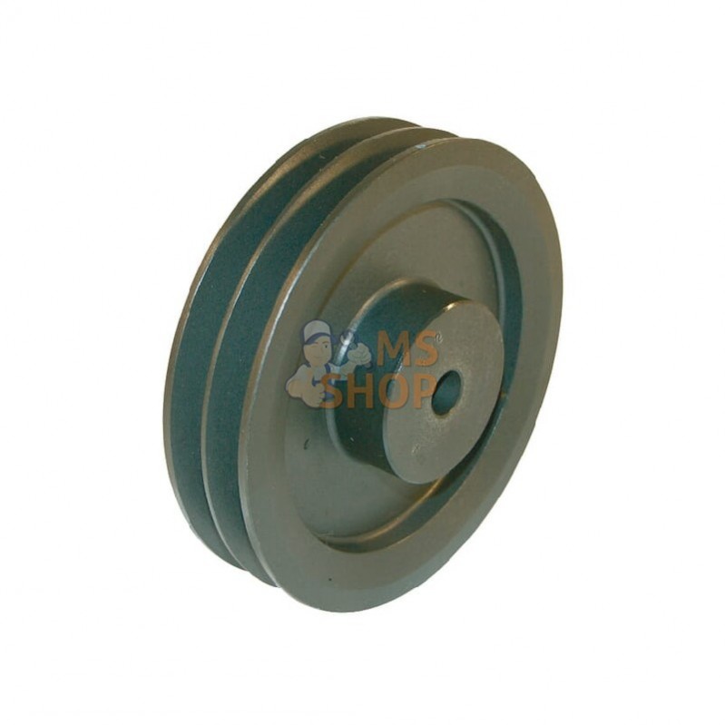 125Z2; KRAMP; Poulie pour courroie trapézoïdale 2 rainures Z ou SPZ diamètre 129 mm Kramp; pièce detachée