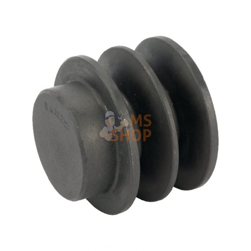 063B2; KRAMP; Poulie pour courroie trapézoïdale 2 rainures B ou SPB diamètre 71 mm Kramp; pièce detachée 063B2; KRAMP; Poulie pour courroie trapézoïdale 2 rainures B ou SPB diamètre 71 mm Kramp; pièce detachée