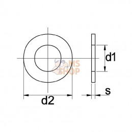 125A24; KRAMP; Rondelle plate M24 zinguée; pièce detachée