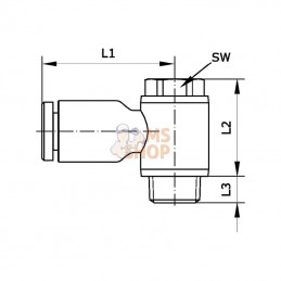 BCS1214P; KRAMP; Raccord enfichable L 12x1/4"; pièce detachée