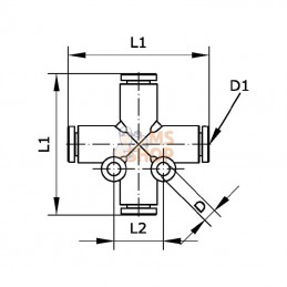 CC8P; KRAMP; Connecteur en X 8mm; pièce detachée