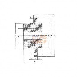 AM70; KRAMP; Moyeu à boulonner; pièce detachée