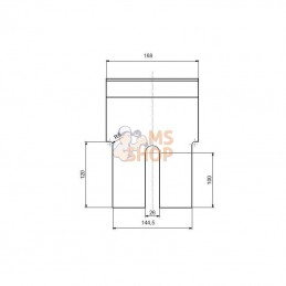 WCB330940; KRAMP; Lame de broyeur de bois 168x235x20; pièce detachée