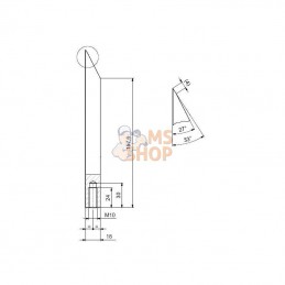 WCB341758; KRAMP; Lame de broyeur de bois 124x192x18; pièce detachée