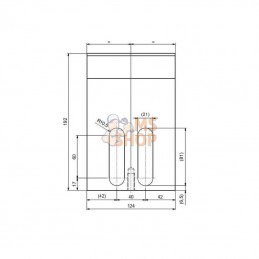 WCB341758; KRAMP; Lame de broyeur de bois 124x192x18; pièce detachée