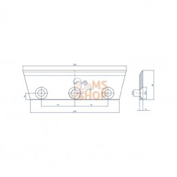 WCB00308; KRAMP; Lame de broyeur 280x80x9; pièce detachée