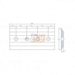 WCB00550; KRAMP; Lame de broyeur 266,7x127x12,7; pièce detachée