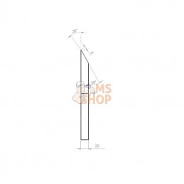 WCB321120; KRAMP; Lame de broyeur de bois 164,5x235x20; pièce detachée