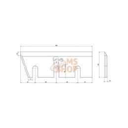 WCB00714; KRAMP; Lame de broyeur 280x100x10; pièce detachée
