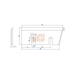 WCB00712; KRAMP; Lame de broyeur 240x100x10; pièce detachée