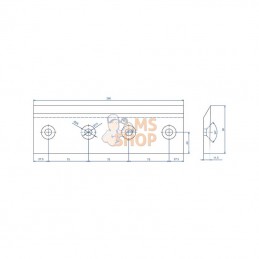 WCB00516; KRAMP; Lame de broyeur 280x90x13/11,5; pièce detachée