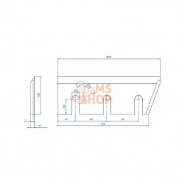 WCB00660; KRAMP; Lame de broyeur 270x100x11; pièce detachée