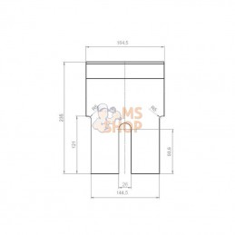 WCB321120; KRAMP; Lame de broyeur de bois 164,5x235x20; pièce detachée