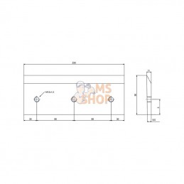 WCB00514; KRAMP; Lame de broyeur 230x90x11; pièce detachée