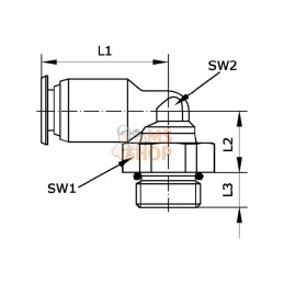 ECSS1438B; KRAMP; Raccord enfichable L 14x3/8"; pièce detachée