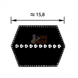FGP016480; KRAMP; Courroie trapézoidale BB138; pièce detachée