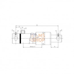 EPL50600ST; KRAMP; Vérin SE 50-600/761- fond; pièce detachée