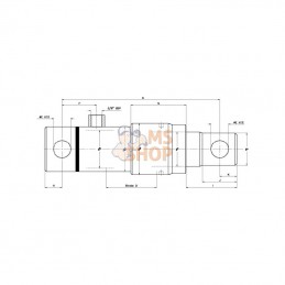 EPL45300CB; KRAMP; Vérin simple effet CB D45-300; pièce detachée