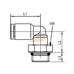 ECS818P; KRAMP; Raccord enfichable L 8x1/8"; pièce detachée