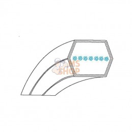 FGP016404; KRAMP; Courroie hexagonale AA87; pièce detachée