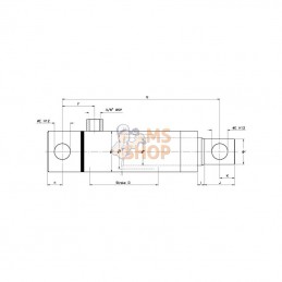 EPL25100CB; KRAMP; Vérin simple effet CB D25-100; pièce detachée
