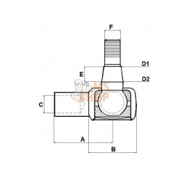 SHP082KR; KRAMP; Rotule de direction; pièce detachée