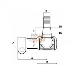 SHP198KR; KRAMP; Rotule de direction; pièce detachée