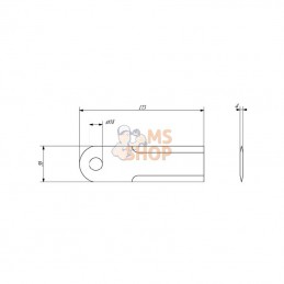 281401Z; KRAMP; Jeu de 25 couteaux D18 50x173mm ép4 Lisse 2faces p/BISO; pièce detachée