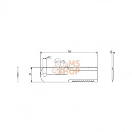 600256N; KRAMP; Contre Couteau d12 ép4 Fé V; pièce detachée