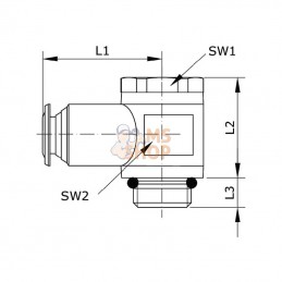 BCS6M5BC; KRAMP; Raccord enfichable L 6xM5; pièce detachée