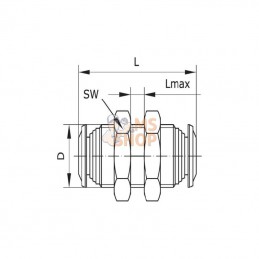 BHC4B; KRAMP; Raccord enfichable cloison 4mm; pièce detachée