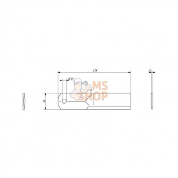 401510Z; KRAMP; Ctre couteau d10 ép3 /REKORD; pièce detachée