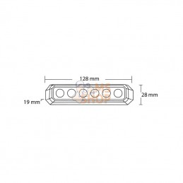 LA20014; KRAMP; Avertisseur flash LED orange 6x3W 12/24V; pièce detachée