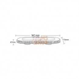 LA20008; KRAMP; Rampe lumineuse mini-rampe LED magnétique 3x42W; pièce detachée