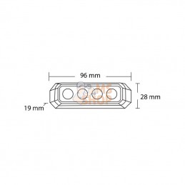 LA20013; KRAMP; Avertisseur flash LED orange 4x3W 12/24V; pièce detachée