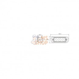 LA20009; KRAMP; Avertisseur flash LED orange 3x3W 12/24V; pièce detachée