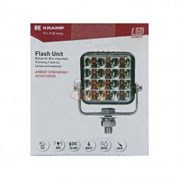 LA20066; KRAMP; Témoin d’avertissement LED, 10-30V, orange, 12 LED, Kramp; pièce detachée