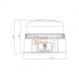 LA20029; KRAMP; Gyrophare LED rechargeable; pièce detachée