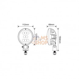 LA10440; KRAMP; Phare de travail LED, 40 W, 3800 lm, ovale, Kramp; pièce detachée