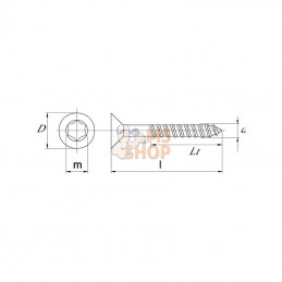 SPT680RVS; KRAMP; Vis p. pann. agg. 6,0x80 inox A2; pièce detachée