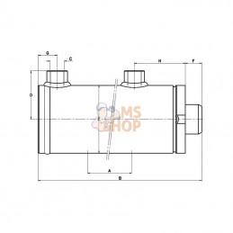 D1625150C; KRAMP; Verin double effet D16-25-150; pièce detachée