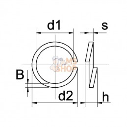127B12RCX; KRAMP; Rondelle élastique 1/2" galv.; pièce detachée