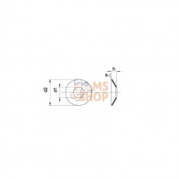 CRNH8418214; KRAMP; Bague 8,4x18,2x1,4 galv; pièce detachée